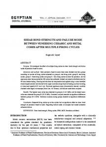 SHEAR BOND STRENGTH AND FAILURE MODE BETWEEN ...