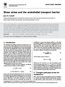 Shear stress and the endothelial transport barrier