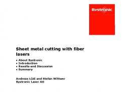 Sheet metal cutting with fiber lasers