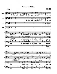 sheet music, SATB version