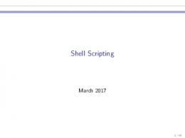 Shell Scripting