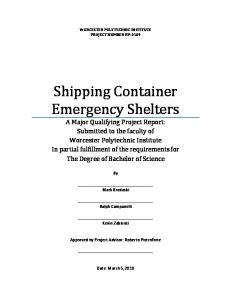 Shipping Container Emergency Shelters - Worcester Polytechnic ...