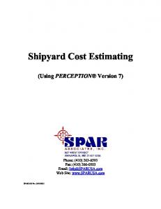 Shipyard Cost Estimating - SPAR Associates