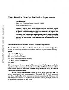 Short Baseline Neutrino Oscillation Experiments