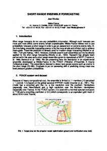 short-range ensemble forecasting - WMO