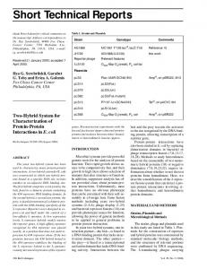 Short Technical Reports - BioTechniques