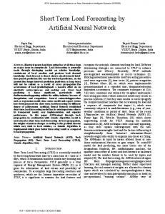 Short Term Load Forecasting by Artificial Neural Network - IEEE Xplore