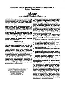 Short-Term Load Forecasting Using a NeuroFuzzy Model Based on ...