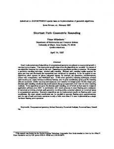 Shortest Path Geometric Rounding