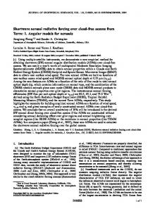 Shortwave aerosol radiative forcing over cloud-free oceans from Terra ...