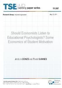 Should Economists Listen to Educational