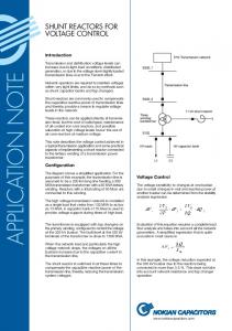 Shunt reactors for voltage control - Optimised Network Equipment