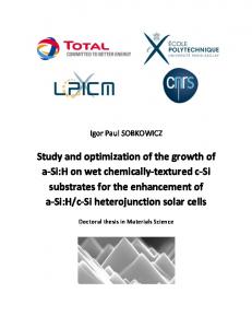 Si heterojunction solar cells