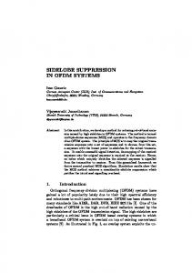 sidelobe suppression in ofdm systems - eLib - DLR