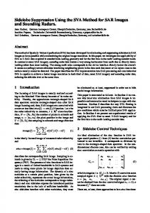 Sidelobe Suppression Using the SVA Method for SAR Images ... - Core