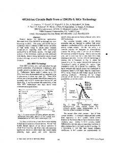 SiGe technology - IEEE Xplore