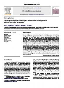 Signal propagation techniques for wireless ... - Semantic Scholar