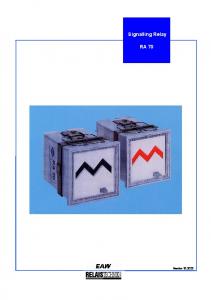 Signalling Relay RA 70