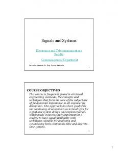 Signals and Systems