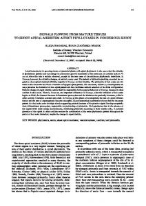 signals flowing from mature tissues to shoot apical meristem affect ...