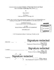 Signature redacted Signature redacted - DSpace@MIT