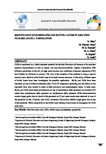 SIGNIFICANCE OF SUBSTRATES AND BUFFER