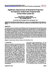 Significant Improvement of Mechanical Properties for Polyvinyl Alcohol