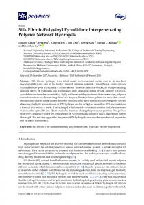 Silk Fibroin/Polyvinyl Pyrrolidone Interpenetrating Polymer ... - MDPI