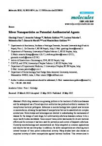 Silver Nanoparticles as Potential Antibacterial ... - Semantic Scholar