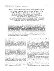 Simian Immunodeficiency Virus Containing ... - Journal of Virology