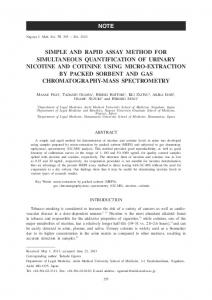 simple and rapid assay method for simultaneous quantification of ...