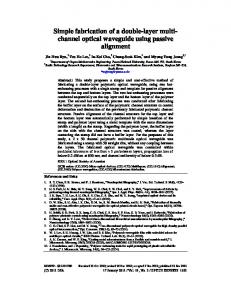 Simple fabrication of a double-layer multi- channel ... - OSA Publishing