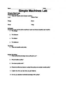 Simple Machines Lab