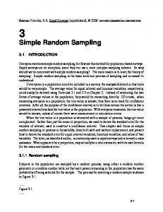 Simple Random Sampling