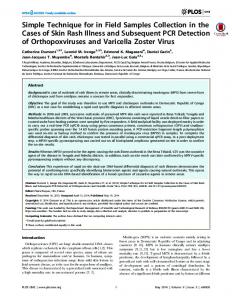 Simple Technique for in Field Samples Collection ... - Semantic Scholar