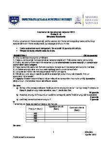 Simulare Bac 2013 Subiect Economie 2