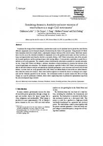 Simulating dynamics, durability and noise emission of wind turbines in ...