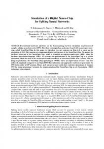 Simulation of a Digital Neuro-Chip for Spiking Neural Networks