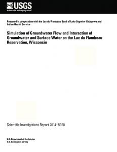 Simulation of Groundwater Flow and Interaction of Groundwater and ...