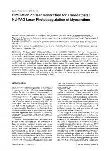 Simulation of heat generation for transcatheter Nd-YAG laser ...