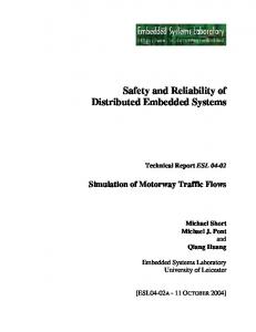 Simulation Of Motorway Traffic Flows