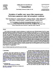 Simulation of satellite water vapour lidar measurements - DLR ELIB