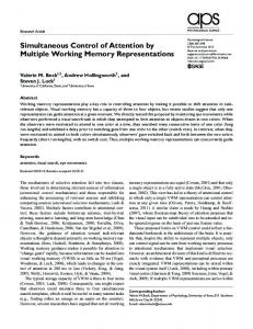 Simultaneous Control of Attention by Multiple Working Memory ...