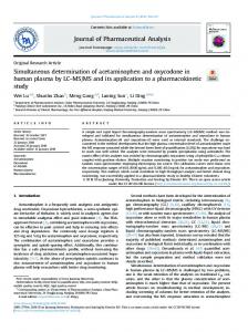 Simultaneous determination of acetaminophen and