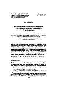 Simultaneous Determination of Methadone, Heroin, Cocaine and their ...