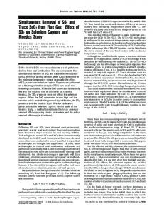 Simultaneous Removal of SO2 and Trace SeO2 from Flue Gas: Effect ...