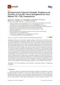 Simultaneously Enhanced Strength, Toughness and Ductility of ... - MDPI