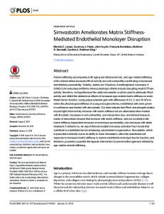 Simvastatin Ameliorates Matrix Stiffness-Mediated