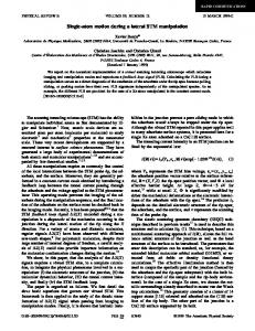 Single-atom motion during a lateral STM ... - APS Link Manager