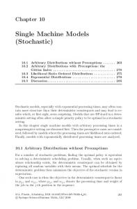 Single Machine Models (Stochastic)